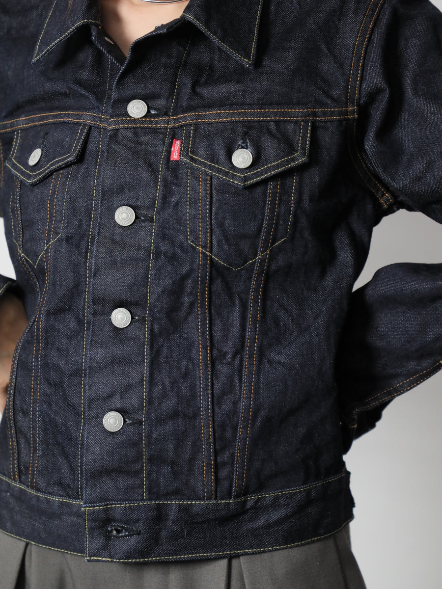B-1969-XX-G-680　【岡山産 セルビッチデニム】デニムジャケット  Gジャン ワンウオッシュ　Type 3 Selvedge Denim Jacket Onewash
