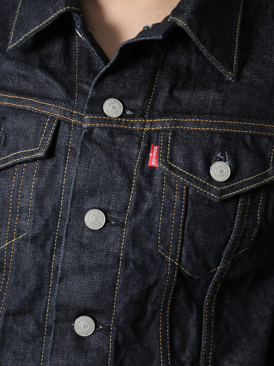 B-1969-XX-G-680　【岡山産 セルビッチデニム】デニムジャケット  Gジャン ワンウオッシュ　Type 3 Selvedge Denim Jacket Onewash