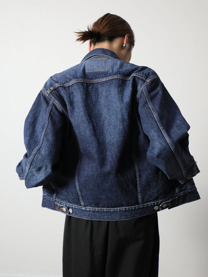 プレミアムデニムジャケット　ヴィンテージウオッシュＧジャン　ユニセックス