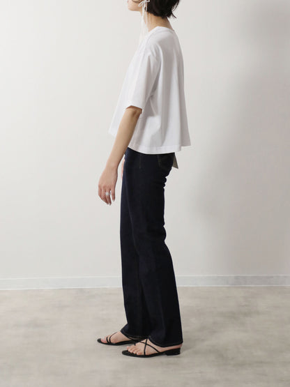 プレミアムジーンズ　ストレッチデニムストレート　ワンウオッシュ/レディス