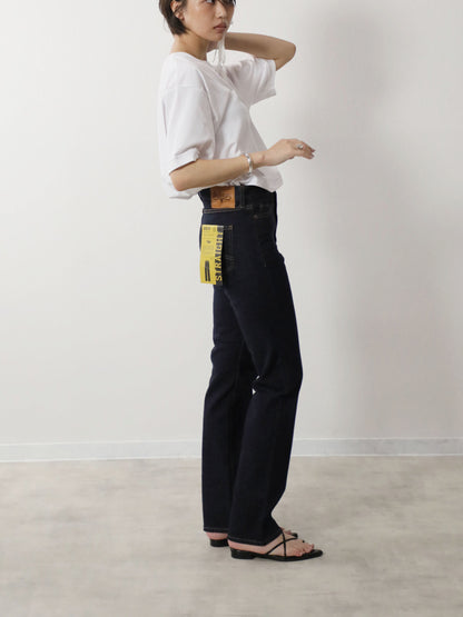 プレミアムジーンズ　ストレッチデニムストレート　ワンウオッシュ/レディス