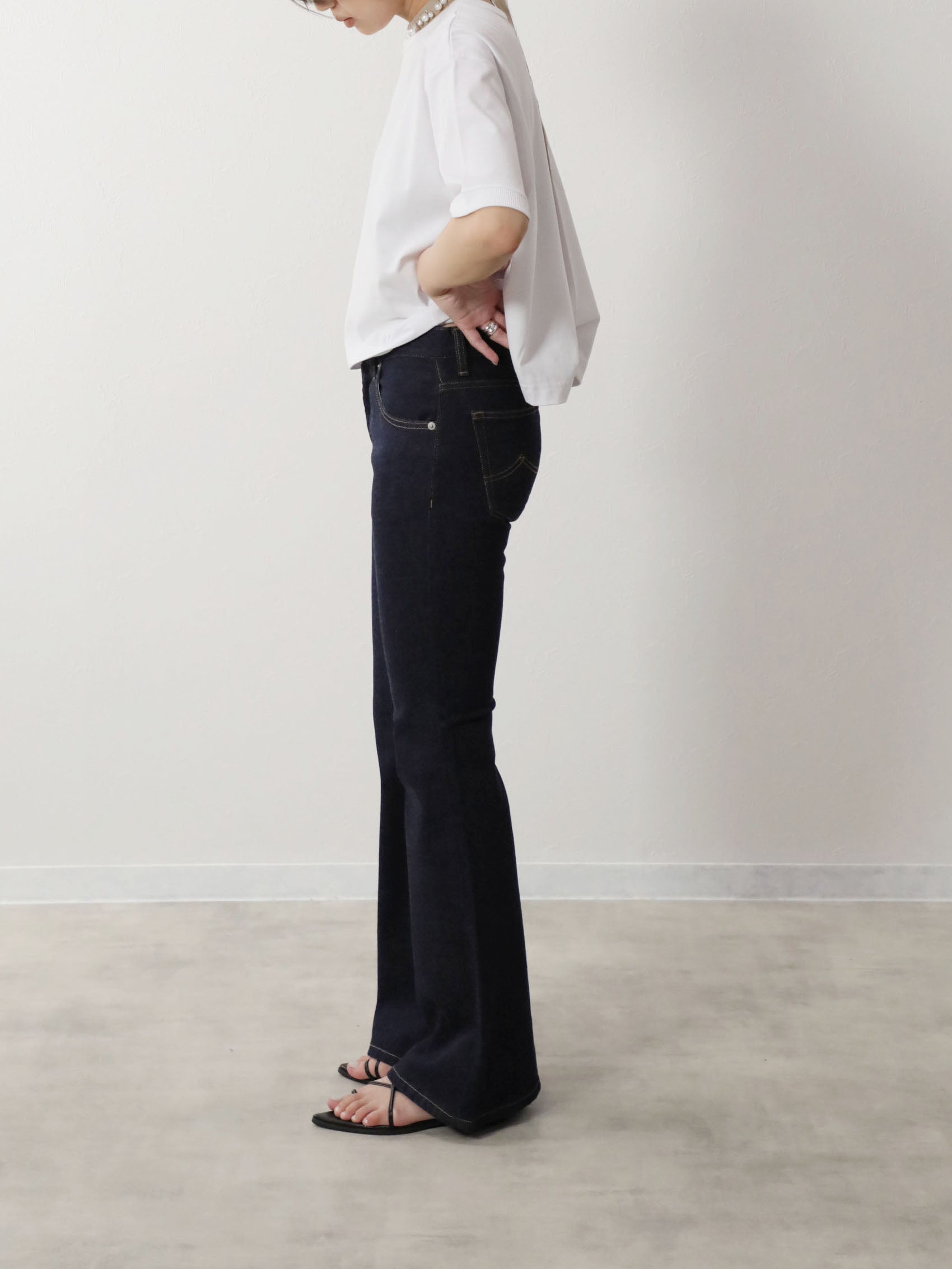 12.5oz ベルボトムジーンズ ワンウォッシュカラー/ユニセックス