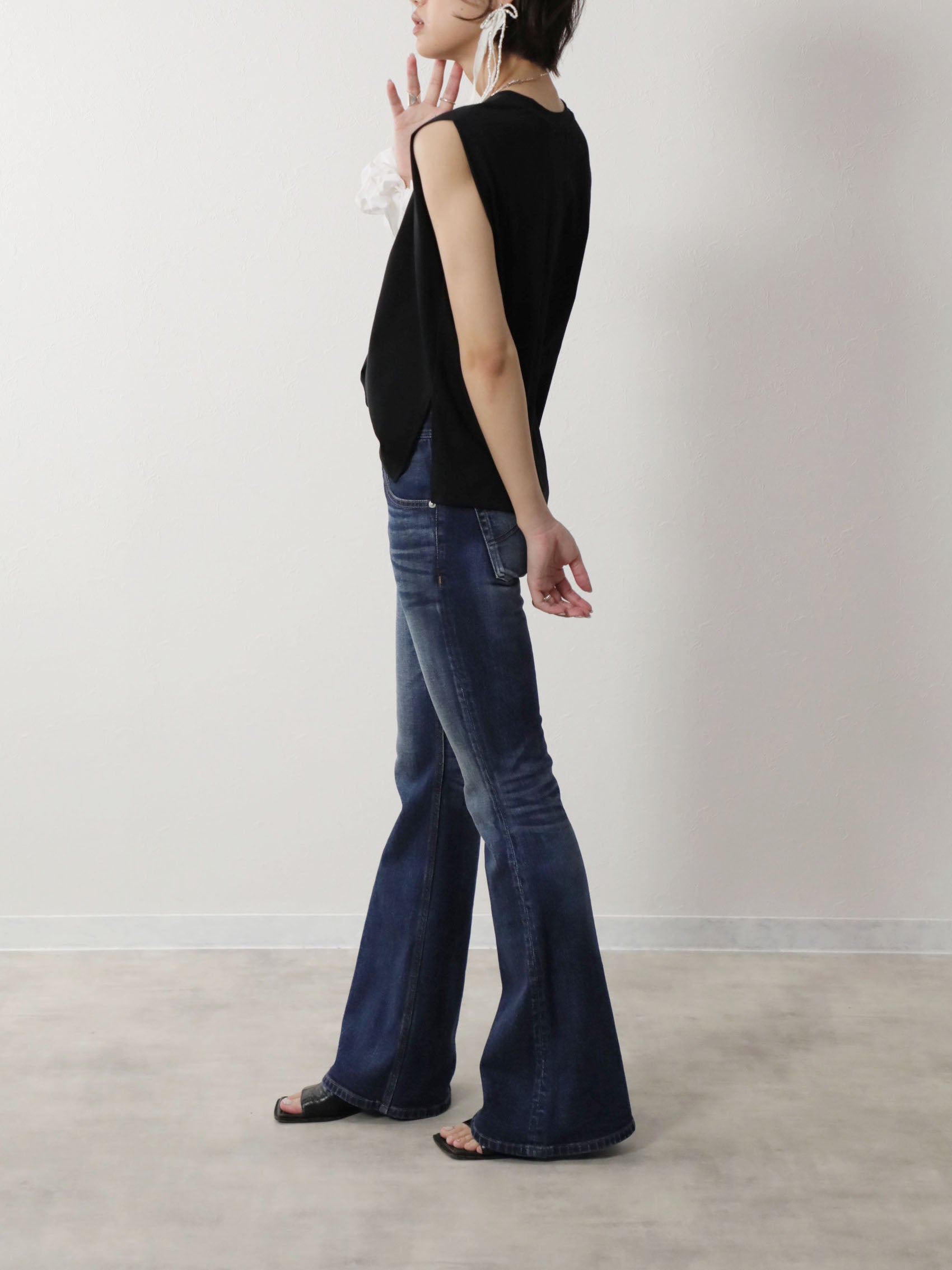 12.5oz ベルボトムジーンズ ユーズドカラー/ユニセックス – BOBSON-WOMEN