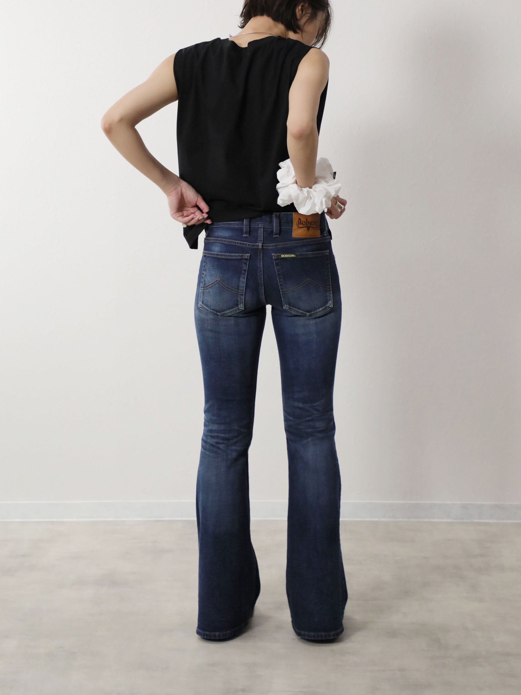 12.5oz ベルボトムジーンズ ユーズドカラー/ユニセックス – BOBSON-WOMEN