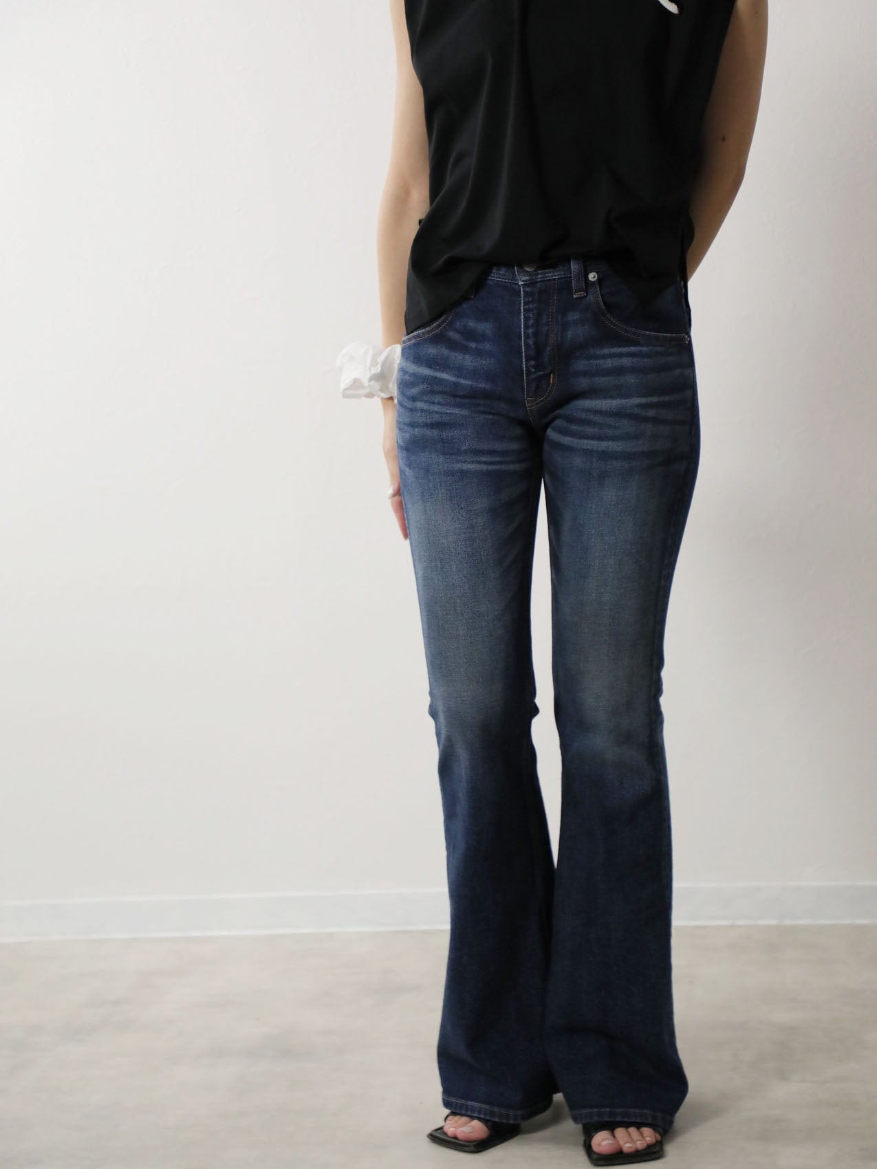 12.5oz ベルボトムジーンズ ユーズドカラー/ユニセックス – BOBSON-WOMEN