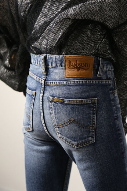 プレミアムジーンズ テーパードストレート　ブリーチリメイクカラー/レディス