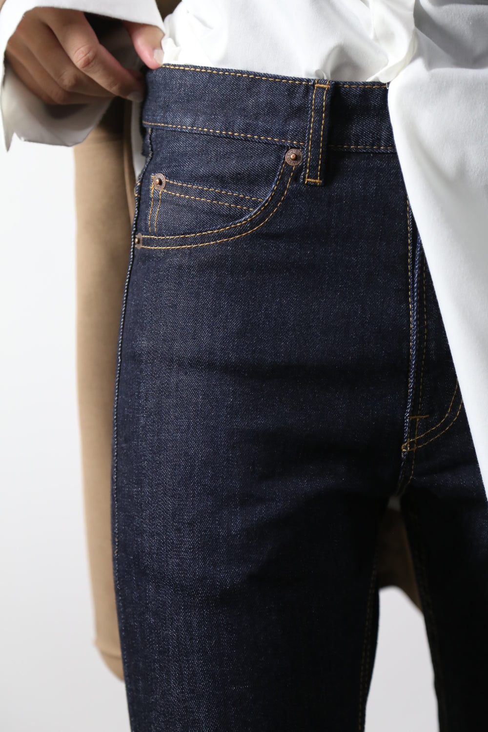 プレミアムジーンズ テーパードストレート　ワンウォッシュ/レディス