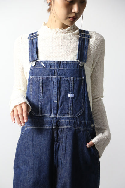 デニムオーバーオール　サロペット　インディゴカラー　ユニセックス