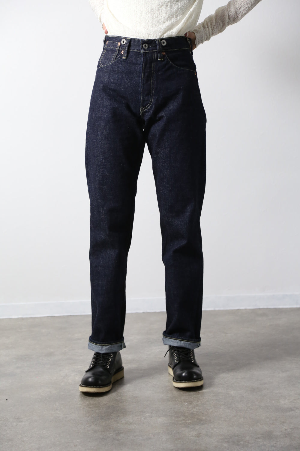 B-1969-XX-RR2011-680 【岡山産 セルビッチデニム】シンチバックジーンズ ワンウォッシュ CINCH BUCKLE SELVEDGE DENIM ONEWASH