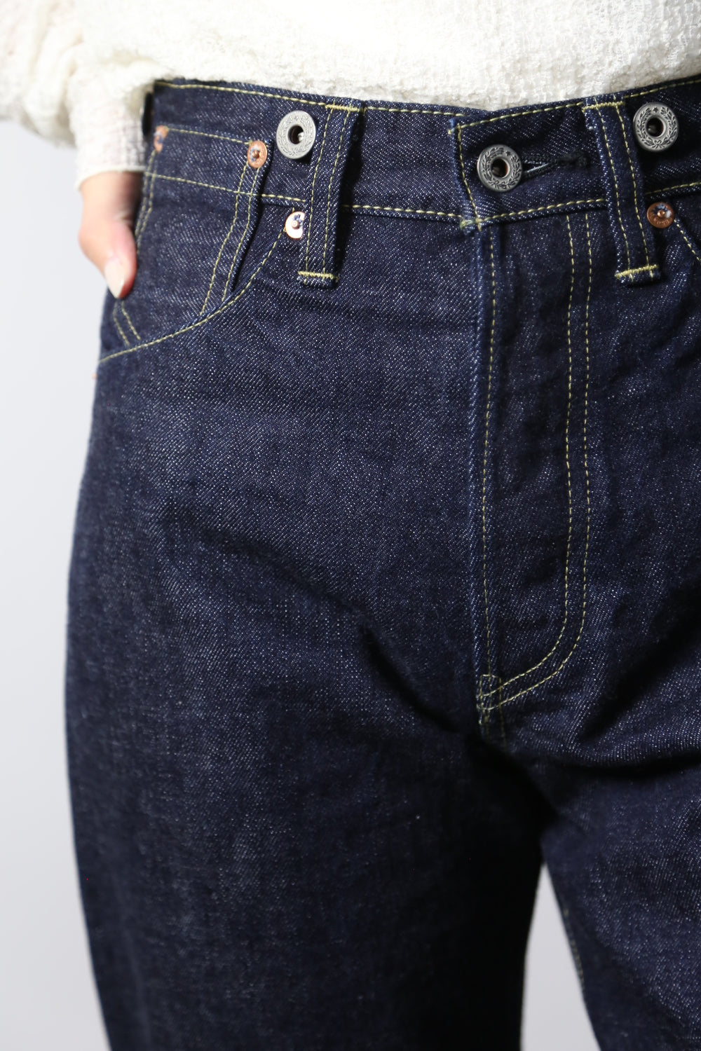 B-1969-XX-RR2011-680 【岡山産 セルビッチデニム】シンチバックジーンズ ワンウォッシュ CINCH BUCKLE SELVEDGE DENIM ONEWASH