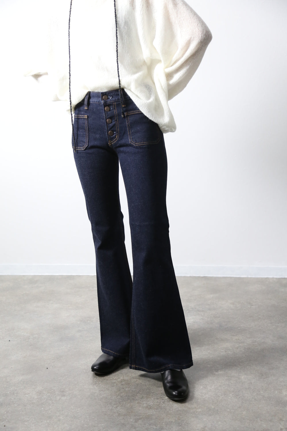 【岡山デニム】ベルボトムジーンズ 貼りポケタイプ