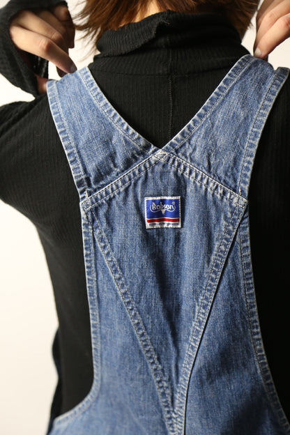 デニムオーバーオール　サロペット　ブリーチカラー　ユニセックス