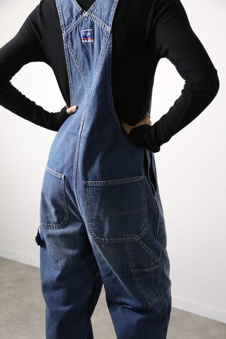 デニムオーバーオール　サロペット　ブリーチカラー　ユニセックス