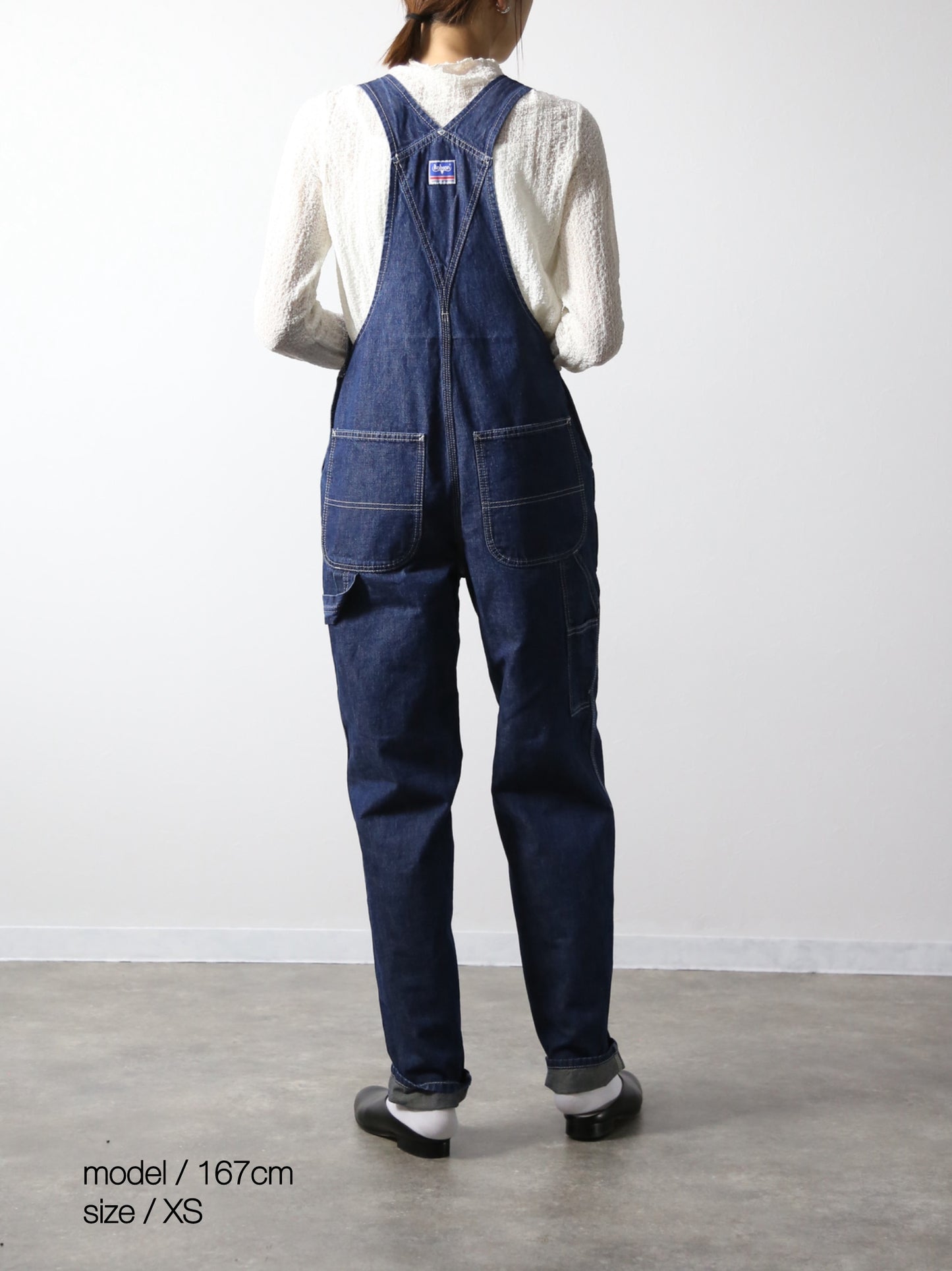 デニムオーバーオール　サロペット　インディゴカラー　ユニセックス