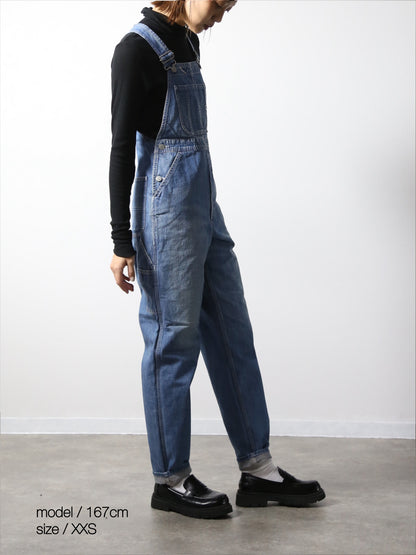 デニムオーバーオール　サロペット　ブリーチカラー　ユニセックス