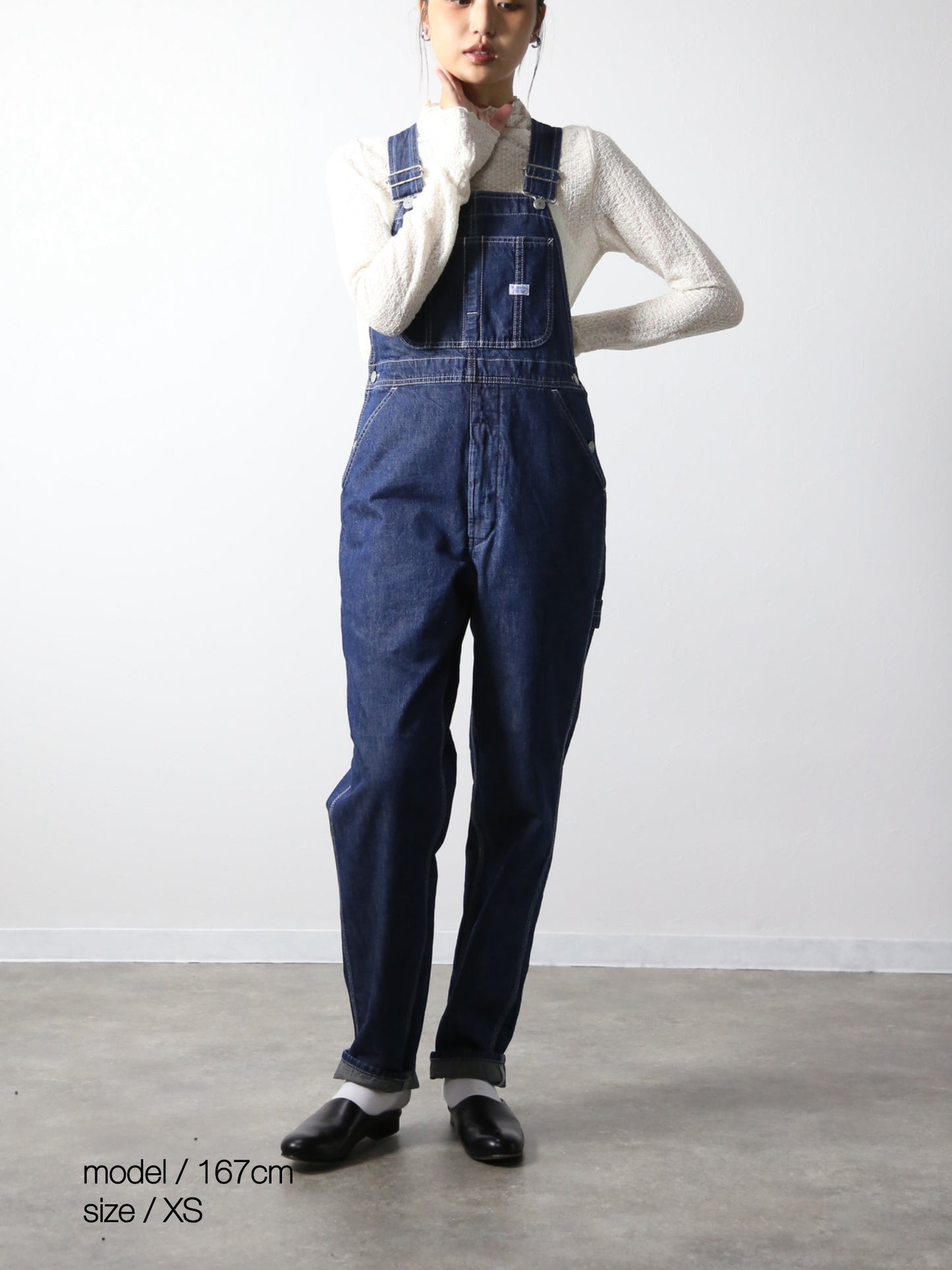 デニムオーバーオール　サロペット　インディゴカラー　ユニセックス